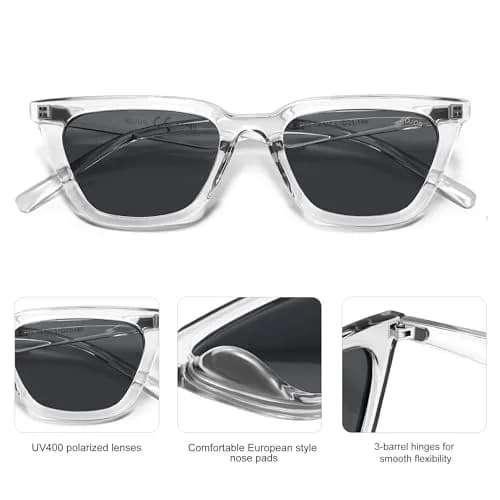 SOJOS Polarized Narrow Square Cateye Sunglasses SJ2169 51mm (2.01in) | UV400 Protection thumbnail 4