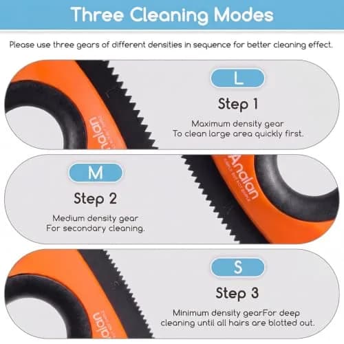 Analan Mini Pet Hair Remover for Car Detailing Dog Hair Tool Brush (Orange) | Reusable Triangle Design for Easy Pet Hair Removal thumbnail 6