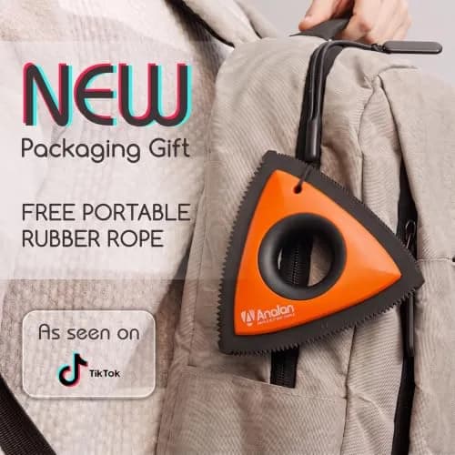 Analan Mini Pet Hair Remover for Car Detailing Dog Hair Tool Brush (Orange) | Reusable Triangle Design for Easy Pet Hair Removal thumbnail 9