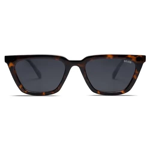 SOJOS Polarized Narrow Square Cateye Sunglasses SJ2169 Tortoise/Grey 51mm (2.01in) | UV400 Protection thumbnail 2