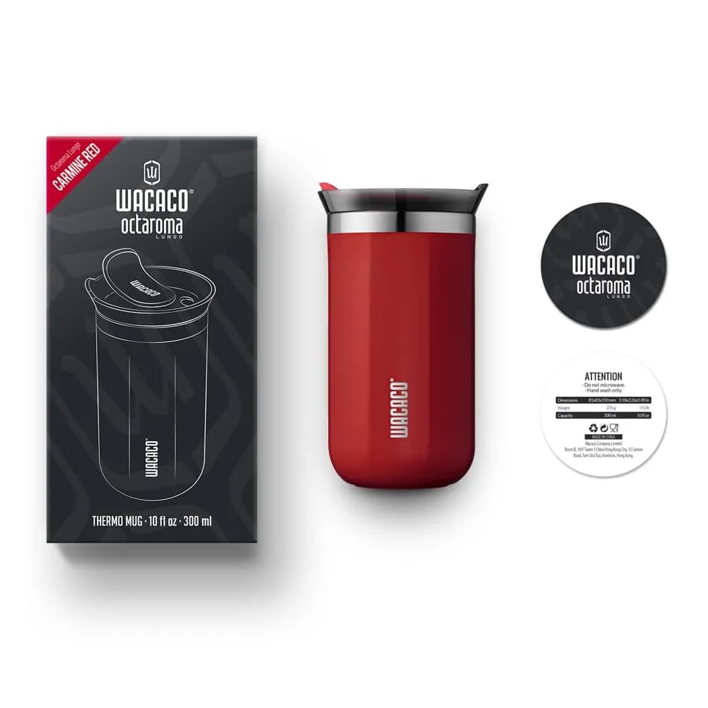 WACACO Octaroma Lungo Vacuum Insulated Coffee Mug 300ml (10 fl oz) | Keeps Drinks Hot/Cold for Hours - view 8