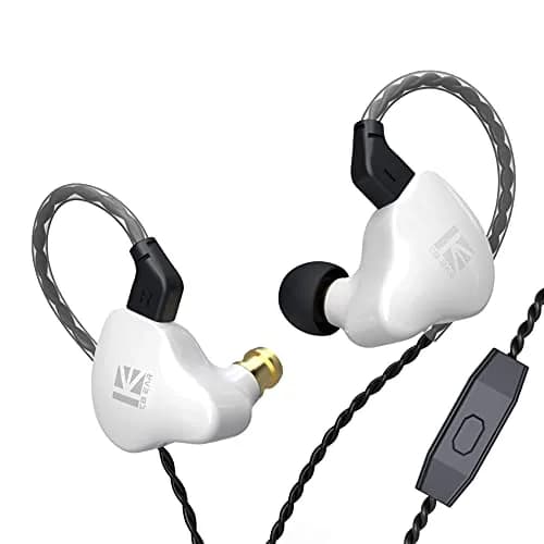 YINYOO KBEAR KS1 Wired Earbuds in Ear Monitor with Noise Canceling, High-Resolution Sound, Dual Magnetic Circuit, Tangle-Free Cable, White | Immersive Audio thumbnail 1