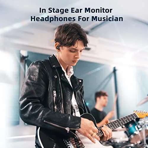 YINYOO KBEAR KS1 Wired Earbuds in Ear Monitor with Noise Canceling, High-Resolution Sound, Dual Magnetic Circuit, Tangle-Free Cable, White | Immersive Audio thumbnail 5