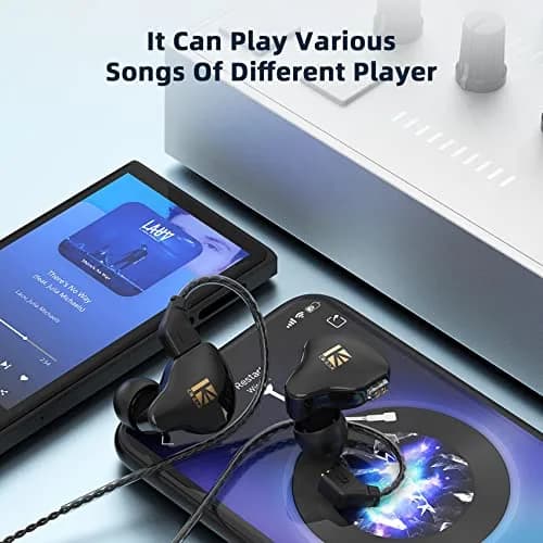 YINYOO KBEAR KS1 Wired Earbuds in Ear Monitor with Noise Canceling, High-Resolution Sound, Dual Magnetic Circuit, Tangle-Free Cable, White | Immersive Audio thumbnail 7