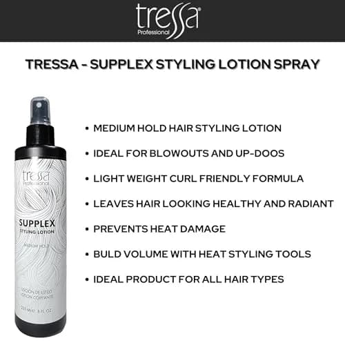 Tressa Supplex Styling Lotion Prevents Heat Damage, Medium Hold, Light Weight, 8.5 Fl Oz (3 Pack) | Supports Healthy Shine thumbnail 2