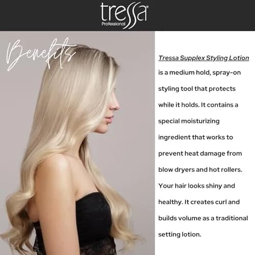 Tressa Supplex Styling Lotion Prevents Heat Damage, Medium Hold, Light Weight, 8.5 Fl Oz (3 Pack) | Supports Healthy Shine thumbnail 3