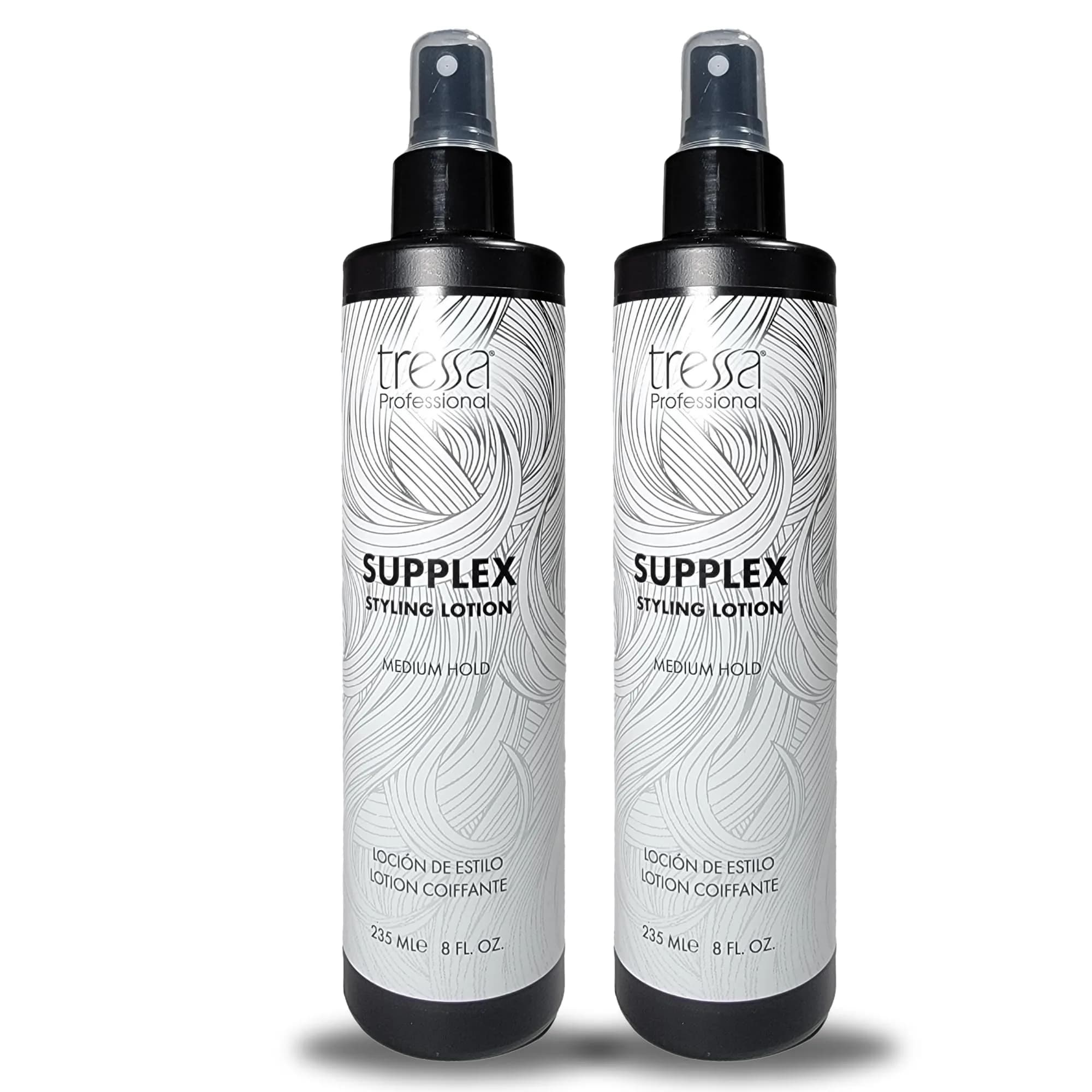 Tressa Supplex Styling Lotion Prevents Heat Damage, Medium Hold, Light Weight, 8.5 Fl Oz (3 Pack) | Supports Healthy Shine — Clear