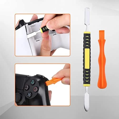 Jorest Repair Kit for Xbox One/360/X PS4 PS3 PS5 Controllers & Consoles | PH0 T6 T8 T10 Screwdrivers, Crowbars, Tweezers, Brush (17-Piece) thumbnail 5