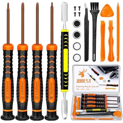 Jorest PH00 PH0 PH1 Phillips T8 Torx Security Screwdriver Set with Crowbars Tweezers for PS5 PS4 Controllers & Console | 7-Piece Tool Kit thumbnail 1