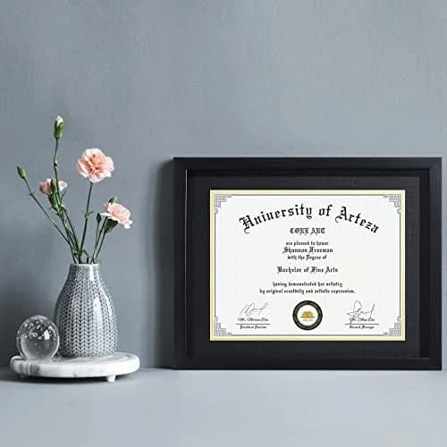 CORE ART Black 11x14 Inch (28x35.5 cm) Diploma Frame 2-Pack | Mat for 8.5x11 Inch (21.5x28 cm) Certificates thumbnail 2
