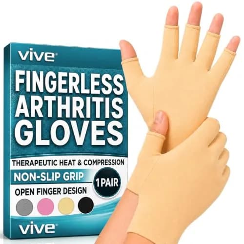 Vive Beige X-Small Arthritis Compression Gloves for Hand and Wrist Pain Relief - main product image