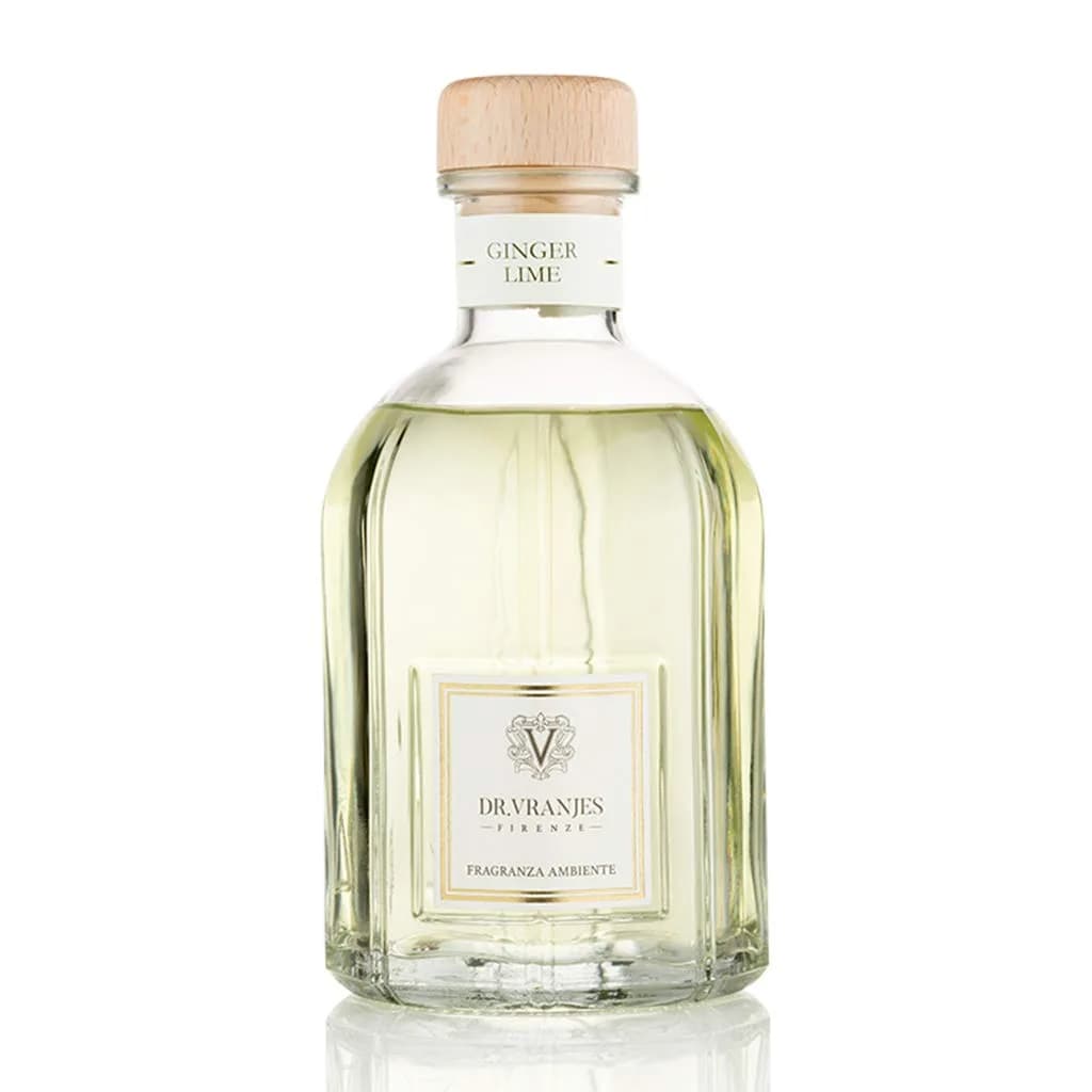 Dr. Vranjes Ginger Lime 500 ml Aroma Diffuser + Double Pack of White Sticks | Italian Luxury Home Fragrance — 500 ml Diffuser