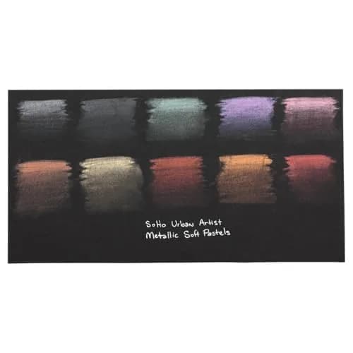 Soho Urban Artist Soft Pastels Set of 10 Iridescent Metallic Colors | Vibrant Pastel Sticks for Art, Drawing, Blending, Layering, Shading thumbnail 4