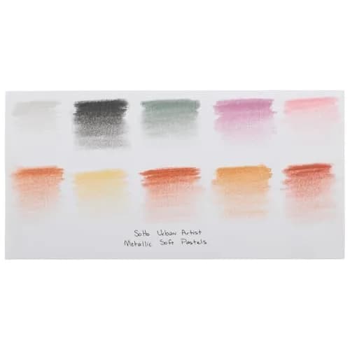 Soho Urban Artist Soft Pastels Set of 10 Iridescent Metallic Colors | Vibrant Pastel Sticks for Art, Drawing, Blending, Layering, Shading thumbnail 5