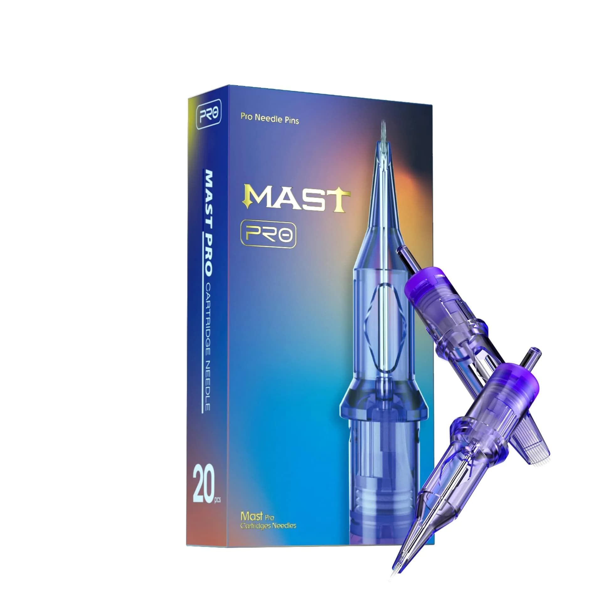 MAST TATTOO Disposable Needles 20Pcs Bugpin 1RL | Clear Plastic Body for Smooth Tattooing — 1001RL