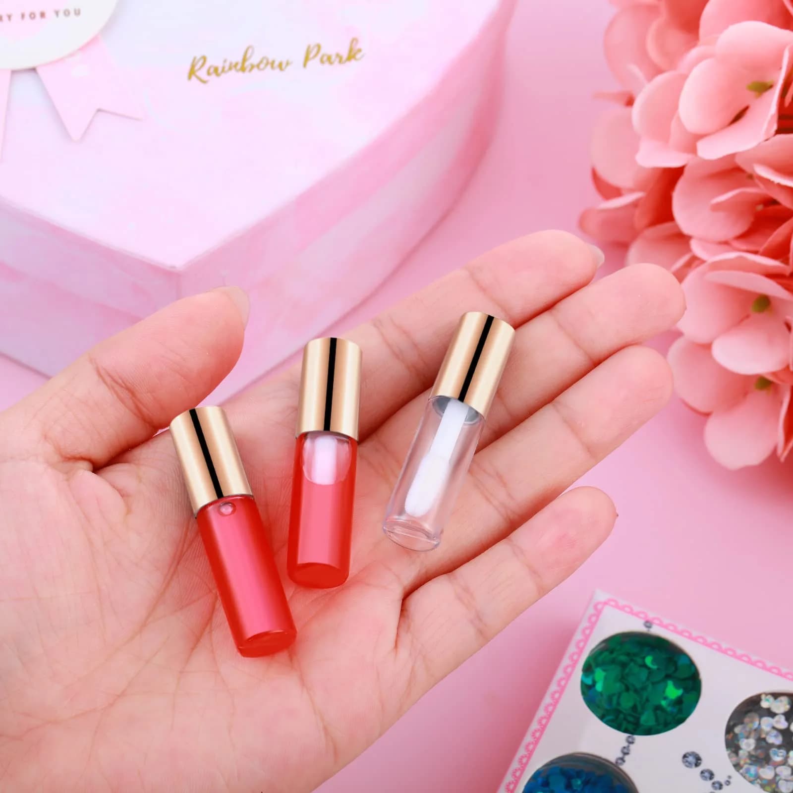Patelai Clear Mini Lip Gloss Tubes 1.2ml (100-Pack, Rose Gold) | DIY Cosmetic Containers for Travel - view 6
