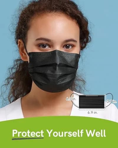 FriCARE Disposable Face Masks for Adults, 3 Ply ASTM Level 3 | Breathable & Comfortable, 50 Pack thumbnail 7