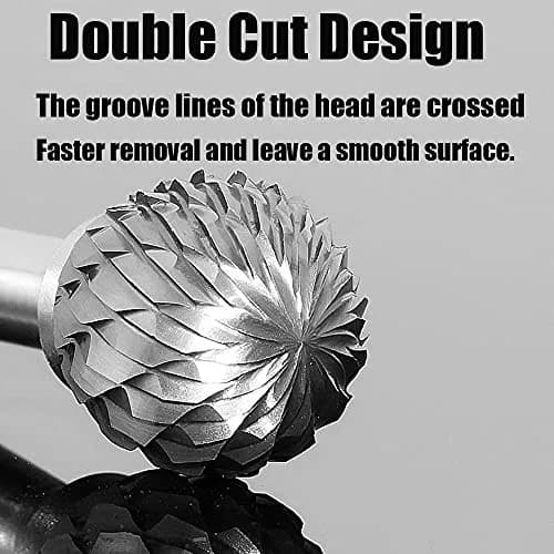 FOTYBEI Tungsten Carbide Rotary Burr Set 10PCS | Double Cut Carving Bits for Wood & Metal (45-50mm) thumbnail 3