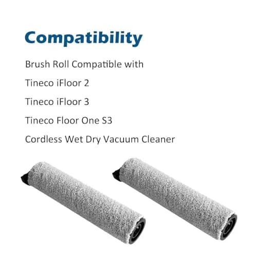 Jorllina Replacement Brush Roller 2-Pack for Tineco iFloor 2, 3 & S3 Wet Dry Vacuums | Microfiber Cleaning thumbnail 2