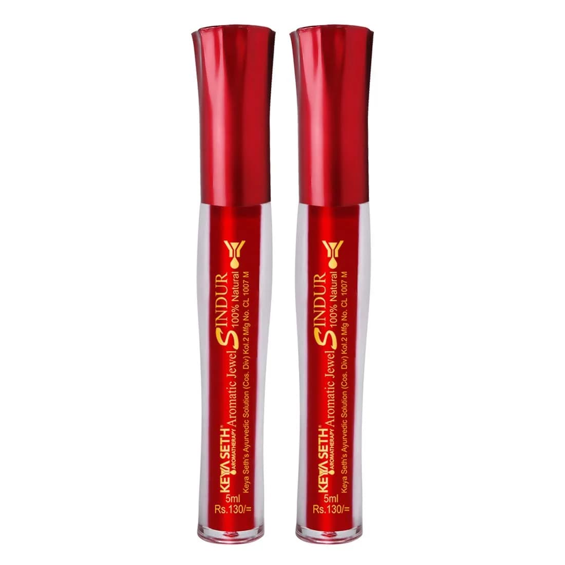 KEYA SETH AROMATHERAPY Aromatic Jewel Liquid Sindur Red 10ml (0.33 Fl Oz) | Waterproof Natural Herbal Formula — Red
