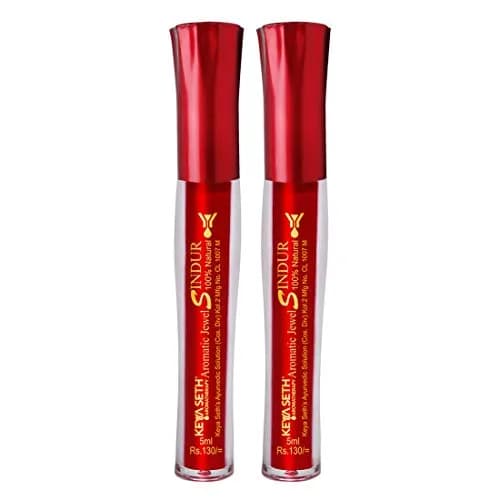 KEYA SETH AROMATHERAPY Aromatic Jewel Liquid Sindur Red 10ml (0.33 Fl Oz) | Waterproof Natural Herbal Formula thumbnail 1