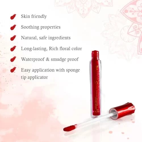 KEYA SETH AROMATHERAPY Aromatic Jewel Liquid Sindur Red 10ml (0.33 Fl Oz) | Waterproof Natural Herbal Formula thumbnail 2