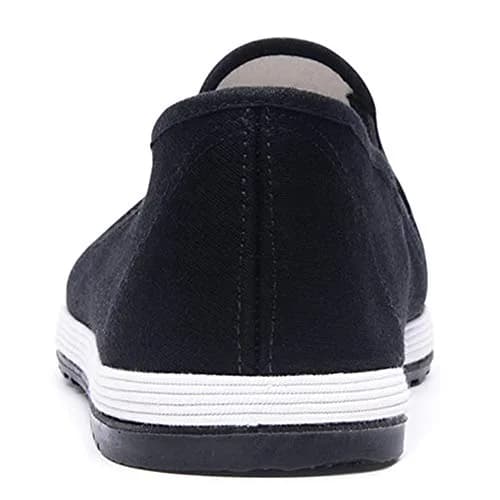 ANYWELL Black Martial Arts Shoes Rubber Sole Size 10 | Anti-Slip Canvas for Tai Chi & Kung Fu thumbnail 6