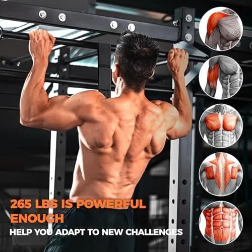 INNSTAR Heavy Duty Resistance Bands for Pull Up Assistance | Adjustable 165-265lbs with Fabric Feet/Knee Rest thumbnail 4