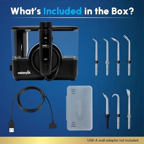 Waterpik ION Rechargeable Water Flosser with 10 Settings, 7 Tips, Black | ADA Accepted Oral Irrigator for Gum Health thumbnail 4