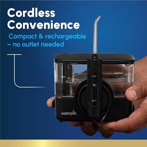 Waterpik ION Rechargeable Water Flosser with 10 Settings, 7 Tips, Black | ADA Accepted Oral Irrigator for Gum Health thumbnail 6