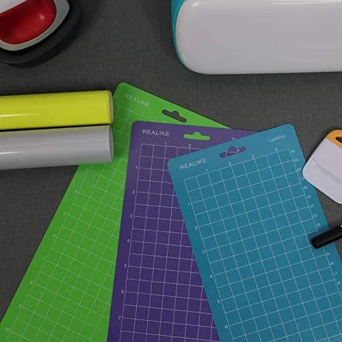 REALIKE Cutting Mat for Cricut Joy 4.5x12 inch (3 Mats) | StandardGrip, LightGrip, StrongGrip Adhesive Craft Mats thumbnail 7