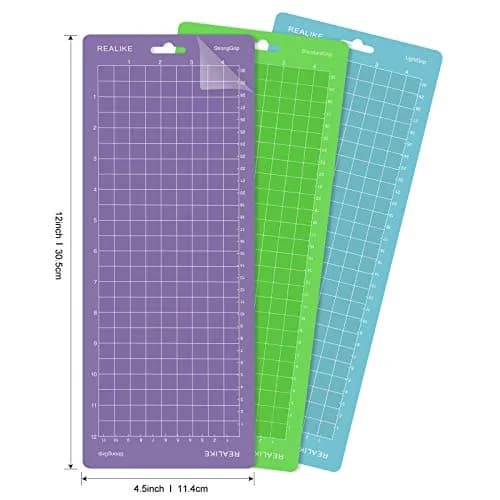 REALIKE Cutting Mat for Cricut Joy 4.5x12 inch (3 Mats) | StandardGrip, LightGrip, StrongGrip Adhesive Craft Mats thumbnail 2