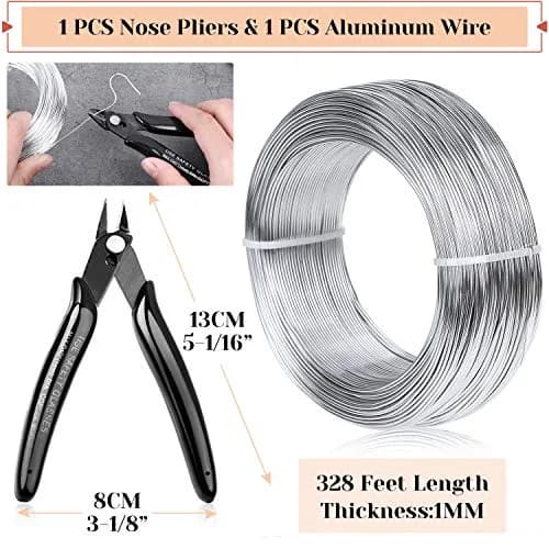 Cruzix 18 Gauge Aluminum Craft Wire 328 FT (100 m) | Bendable Silver Metal Wire for Jewelry Making & Sculpting thumbnail 3