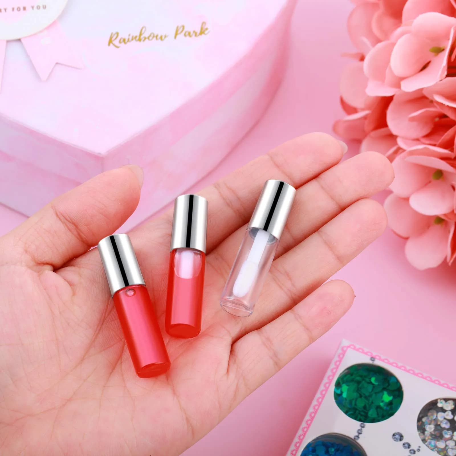 Patelai 100-Piece Clear Mini Lip Gloss Tubes (1.2ml) | Refillable DIY Makeup Containers - view 7