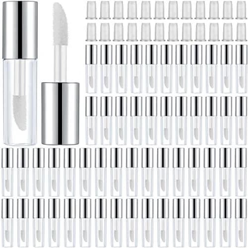 Patelai 100-Piece Clear Mini Lip Gloss Tubes (1.2ml) | Refillable DIY Makeup Containers thumbnail 1