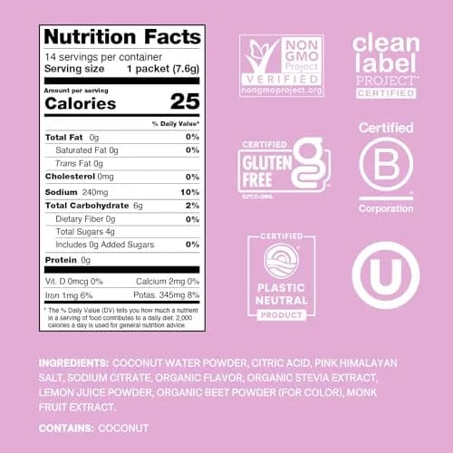 Cure Hydration Electrolyte Drink Powder Watermelon 14 Packets | Hydration with Natural Ingredients thumbnail 2