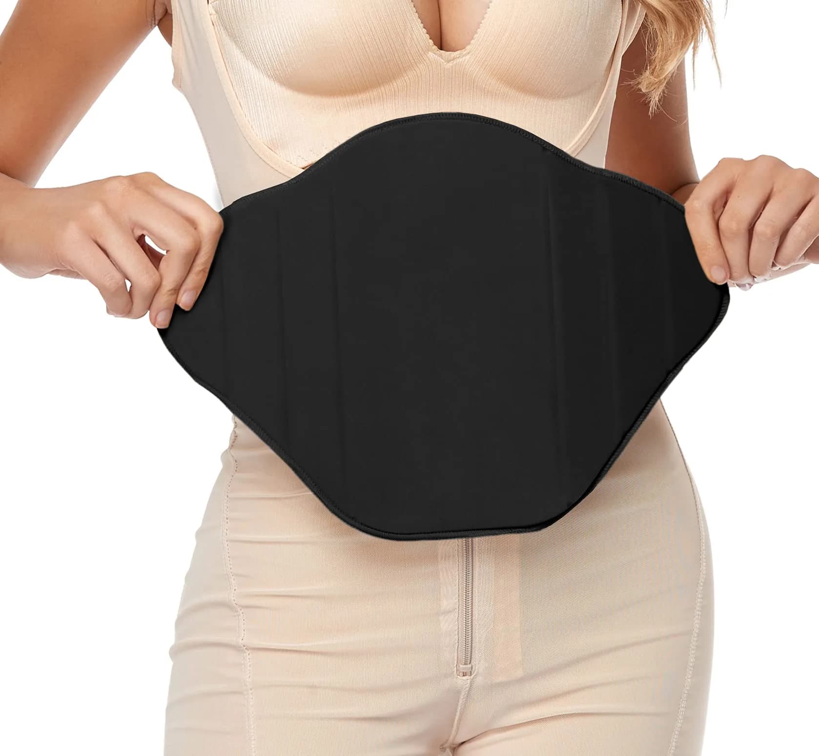 Moolida Post Surgery Abdominal Board for Liposuction & Tummy Tucks | Black, One Size