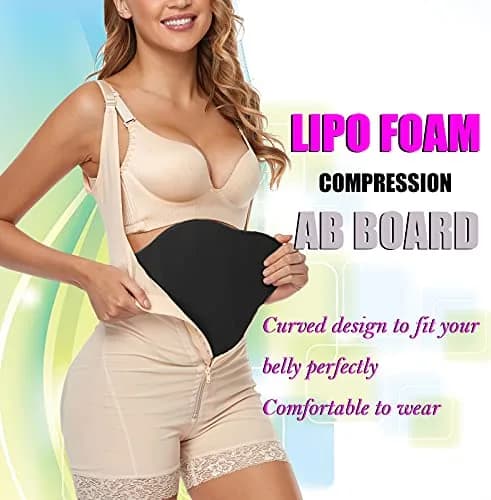 Moolida Post Surgery Abdominal Board for Liposuction & Tummy Tucks | Black, One Size thumbnail 3