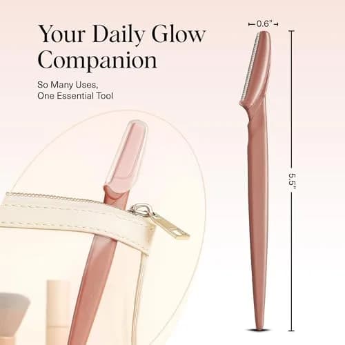 Kitsch Dermaplane Razor for Women Face – Terracotta, 12 Count | Gentle Exfoliation & Facial Hair Removal thumbnail 5
