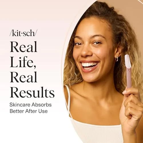 Kitsch Dermaplane Razor for Women Face – Terracotta, 12 Count | Gentle Exfoliation & Facial Hair Removal thumbnail 8
