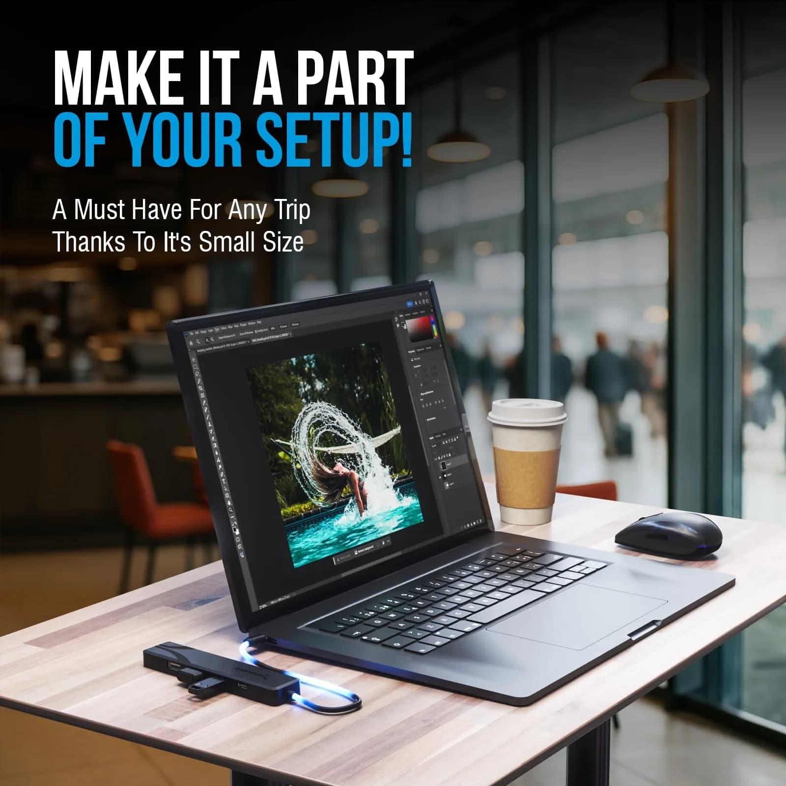 SABRENT USB-C Hub 5-in-1 with 4K@60Hz HDMI, 100W PD, 3x USB-A Ports | Lightweight Aluminum, Plug & Play - view 8