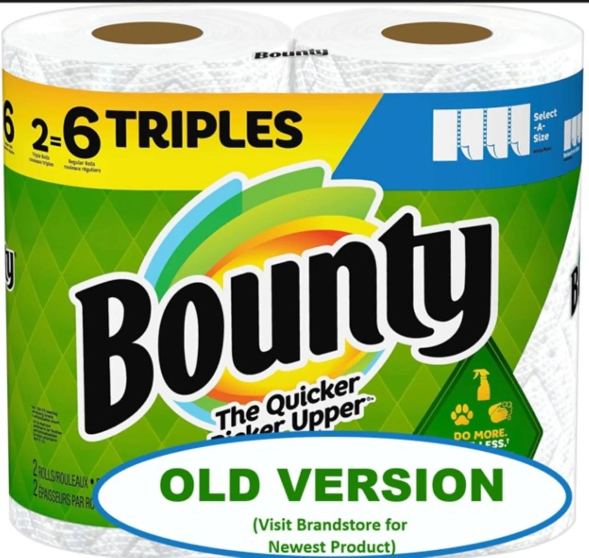 Bounty Select-A-Size Paper Towels - Old Pack of 2 Rolls, White - main product image