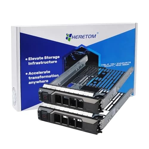 Heretom 2-Pack Hard Drive Tray Caddy 3.5 SSD F238F | Metal Durable Support for Dell PowerEdge & PowerVault (70-120c) thumbnail 1