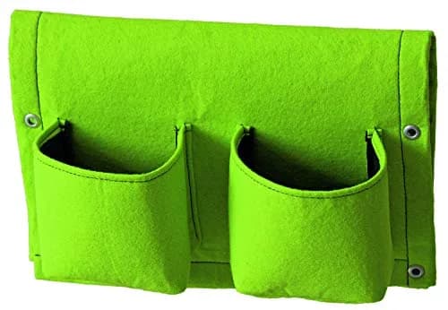 VegTrug Balcony Planter, 4-Pocket Rail Planter, Moisture-Lined Surface, Lime Green | Space-Saving Vertical Garden thumbnail 2