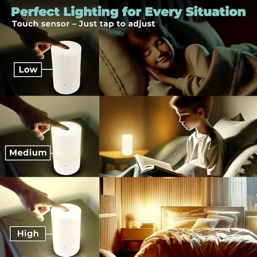 Light Fixture Industries White Emergency Table Lamp | 200+ Hr Runtime, Power Outages thumbnail 3