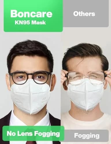 Boncare KN95 Face Mask 30 PCs | 5-Layer Breathable Comfort for Men & Women (White) thumbnail 7