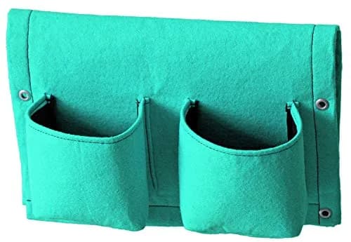 VegTrug Balcony Planter, 4-Pocket Rail Planter, Moisture-Lined Surface, Space-Saving, 16.54" x 22.83" x 3.94" | Blue thumbnail 2