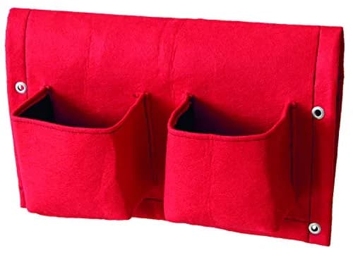 VegTrug Balcony Felt 4 Pocket Red x3 Rail Planter | Railing Herb & Flower Garden thumbnail 2