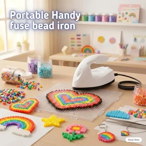 Honoson White Heat Pres | Mini Craft Iron with Charging Base, 10x6x7cm, Portable DIY Tool thumbnail 4