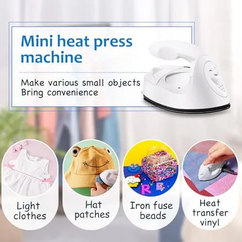 Honoson White Heat Pres | Mini Craft Iron with Charging Base, 10x6x7cm, Portable DIY Tool thumbnail 5